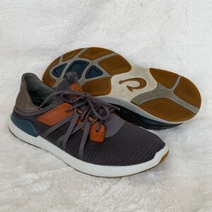 OluKai Mens Mio Li Gray Athletic Non Marking Boat Shoes Sneakers US 10 EUR 43